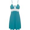 imageEkouaer Sleepwear Womens Chemise Nightgown Full Slip Lace Lounge DressBlue Green