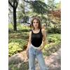 imageEkouaer 2 PCS Women Rib Knit Tank Top Scoop Neck Ribbed Basic Sleeveless Pajama Top