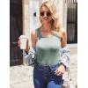 imageEkouaer 2 PCS Women Rib Knit Tank Top Scoop Neck Ribbed Basic Sleeveless Pajama Top