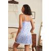 imageEkouaer Womens Nightgown and Robe Set 34 Sleeves Robes 2 Piece Bathrobe Set Vneck Lace Cami Sleepwear with Pockets S2XLBlue and White Butterflies