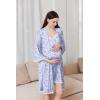 imageEkouaer Womens Nightgown and Robe Set 34 Sleeves Robes 2 Piece Bathrobe Set Vneck Lace Cami Sleepwear with Pockets S2XLBlue and White Butterflies