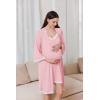 imageEkouaer Womens Nightgown and Robe Set 34 Sleeves Robes 2 Piece Bathrobe Set Vneck Lace Cami Sleepwear with Pockets S2XLDark Pink