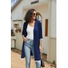 imageEkouaer Womens Nightgown and Robe Set 34 Sleeves Robes 2 Piece Bathrobe Set Vneck Lace Cami Sleepwear with Pockets S2XLNavy Blue