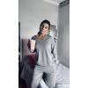 imageEkouaer Womens Pajama Sets 2 piece Lounge Sets for Women Vneck Long Sleeve Top and Elastic Waist Pants with PocketsMix Grey