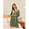 imageEkouaer Women Zipper Robe Lightweight House Coat Zipper Front Short Bathrobes Soft Nightgown with Pockets S3XLArmy Green