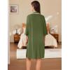 imageEkouaer Women Zipper Robe Lightweight House Coat Zipper Front Short Bathrobes Soft Nightgown with Pockets S3XLArmy Green