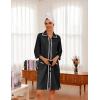 imageEkouaer Women Zipper Robe Lightweight House Coat Zipper Front Short Bathrobes Soft Nightgown with Pockets S3XLBlack