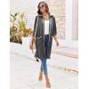 imageEkouaer Women Zipper Robe Lightweight House Coat Zipper Front Short Bathrobes Soft Nightgown with Pockets S3XLDark Grey