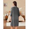 imageEkouaer Women Zipper Robe Lightweight House Coat Zipper Front Short Bathrobes Soft Nightgown with Pockets S3XLDark Grey
