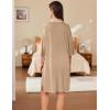 imageEkouaer Women Zipper Robe Lightweight House Coat Zipper Front Short Bathrobes Soft Nightgown with Pockets S3XLKhaki