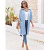 imageEkouaer Women Zipper Robe Lightweight House Coat Zipper Front Short Bathrobes Soft Nightgown with Pockets S3XLLight Blue