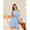 imageEkouaer Women Zipper Robe Lightweight House Coat Zipper Front Short Bathrobes Soft Nightgown with Pockets S3XLLight Blue