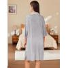 imageEkouaer Women Zipper Robe Lightweight House Coat Zipper Front Short Bathrobes Soft Nightgown with Pockets S3XLLight Grey