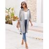 imageEkouaer Women Zipper Robe Lightweight House Coat Zipper Front Short Bathrobes Soft Nightgown with Pockets S3XLLight Grey