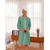 imageEkouaer Women Zipper Robe Lightweight House Coat Zipper Front Short Bathrobes Soft Nightgown with Pockets S3XLMint Green