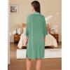 imageEkouaer Women Zipper Robe Lightweight House Coat Zipper Front Short Bathrobes Soft Nightgown with Pockets S3XLMint Green