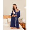 imageEkouaer Women Zipper Robe Lightweight House Coat Zipper Front Short Bathrobes Soft Nightgown with Pockets S3XLNavy Blue