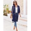 imageEkouaer Women Zipper Robe Lightweight House Coat Zipper Front Short Bathrobes Soft Nightgown with Pockets S3XLNavy Blue