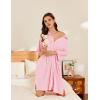 imageEkouaer Women Zipper Robe Lightweight House Coat Zipper Front Short Bathrobes Soft Nightgown with Pockets S3XLPink