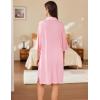 imageEkouaer Women Zipper Robe Lightweight House Coat Zipper Front Short Bathrobes Soft Nightgown with Pockets S3XLPink