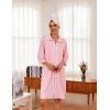 imageEkouaer Women Zipper Robe Lightweight House Coat Zipper Front Short Bathrobes Soft Nightgown with Pockets S3XLPink