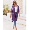 imageEkouaer Women Zipper Robe Lightweight House Coat Zipper Front Short Bathrobes Soft Nightgown with Pockets S3XLPurple