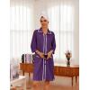 imageEkouaer Women Zipper Robe Lightweight House Coat Zipper Front Short Bathrobes Soft Nightgown with Pockets S3XLPurple