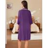 imageEkouaer Women Zipper Robe Lightweight House Coat Zipper Front Short Bathrobes Soft Nightgown with Pockets S3XLPurple