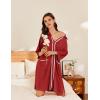 imageEkouaer Women Zipper Robe Lightweight House Coat Zipper Front Short Bathrobes Soft Nightgown with Pockets S3XLWine Red