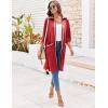 imageEkouaer Women Zipper Robe Lightweight House Coat Zipper Front Short Bathrobes Soft Nightgown with Pockets S3XLWine Red