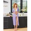 imageEkouaer Womens Zipper Robe 34 Sleeves Housecoat Full Length Nightgown Soft Loungewear Robe with Pockets S3XLLavender