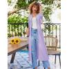 imageEkouaer Womens Zipper Robe 34 Sleeves Housecoat Full Length Nightgown Soft Loungewear Robe with Pockets S3XLLavender