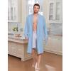 imageEkouaer Mens Robes Lightweight Knit Bathrobe Long Sleeve Kimono Robe V Neck Spa Knee Length Sleepwear with Pockets SXXLLight Blue