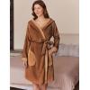 imageEkouaer Womens Robes Knee Length Hooded Bathrobe Cute House Coats with Pockets SXXLBrown