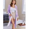 imageEkouaer Womens Robes Knee Length Hooded Bathrobe Cute House Coats with Pockets SXXLLilac