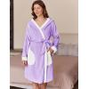 imageEkouaer Womens Robes Knee Length Hooded Bathrobe Cute House Coats with Pockets SXXLLilac