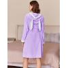 imageEkouaer Womens Robes Knee Length Hooded Bathrobe Cute House Coats with Pockets SXXLLilac