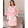 imageEkouaer Womens Robes Knee Length Hooded Bathrobe Cute House Coats with Pockets SXXLPink