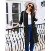imageEkouaer Womens Zipper Robe 34 Sleeve Ribbed Knit Short Housecoat Lightweight Knee Length Bathrobe with Pockets S3XLBlack