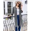 imageEkouaer Womens Zipper Robe 34 Sleeve Ribbed Knit Short Housecoat Lightweight Knee Length Bathrobe with Pockets S3XLDark Gray