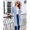 imageEkouaer Womens Zipper Robe 34 Sleeve Ribbed Knit Short Housecoat Lightweight Knee Length Bathrobe with Pockets S3XLLight Blue