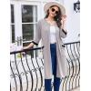 imageEkouaer Womens Zipper Robe 34 Sleeve Ribbed Knit Short Housecoat Lightweight Knee Length Bathrobe with Pockets S3XLLight Gray