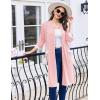 imageEkouaer Womens Zipper Robe 34 Sleeve Ribbed Knit Short Housecoat Lightweight Knee Length Bathrobe with Pockets S3XLLight Pink