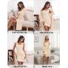 imageEkouaer Robe Sets for Women Sleepwear Rib Knit Bodycon Nightgown with Robes Set 2 Piece Soft Lightweight LoungewearBeige