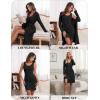 imageEkouaer Robe Sets for Women Sleepwear Rib Knit Bodycon Nightgown with Robes Set 2 Piece Soft Lightweight LoungewearBlack