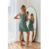 imageEkouaer Robe Sets for Women Sleepwear Rib Knit Bodycon Nightgown with Robes Set 2 Piece Soft Lightweight LoungewearMint Green