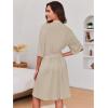 imageEkouaer Short Robes for Women Lightweight Kimono Robes Knit Bathrobe Soft Sleepwear with Pockets SXXLKhaki