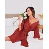 imageEkouaer Short Robes for Women Lightweight Kimono Robes Knit Bathrobe Soft Sleepwear with Pockets SXXLWine Red