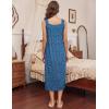 imageEkouaer Nightgowns for Women Long Sleeveless Night Gown Embroidery Sleepdress Ladies Nightdress Victorian NightyBlue Paw