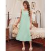 imageEkouaer Nightgowns for Women Long Sleeveless Night Gown Embroidery Sleepdress Ladies Nightdress Victorian NightyGreen